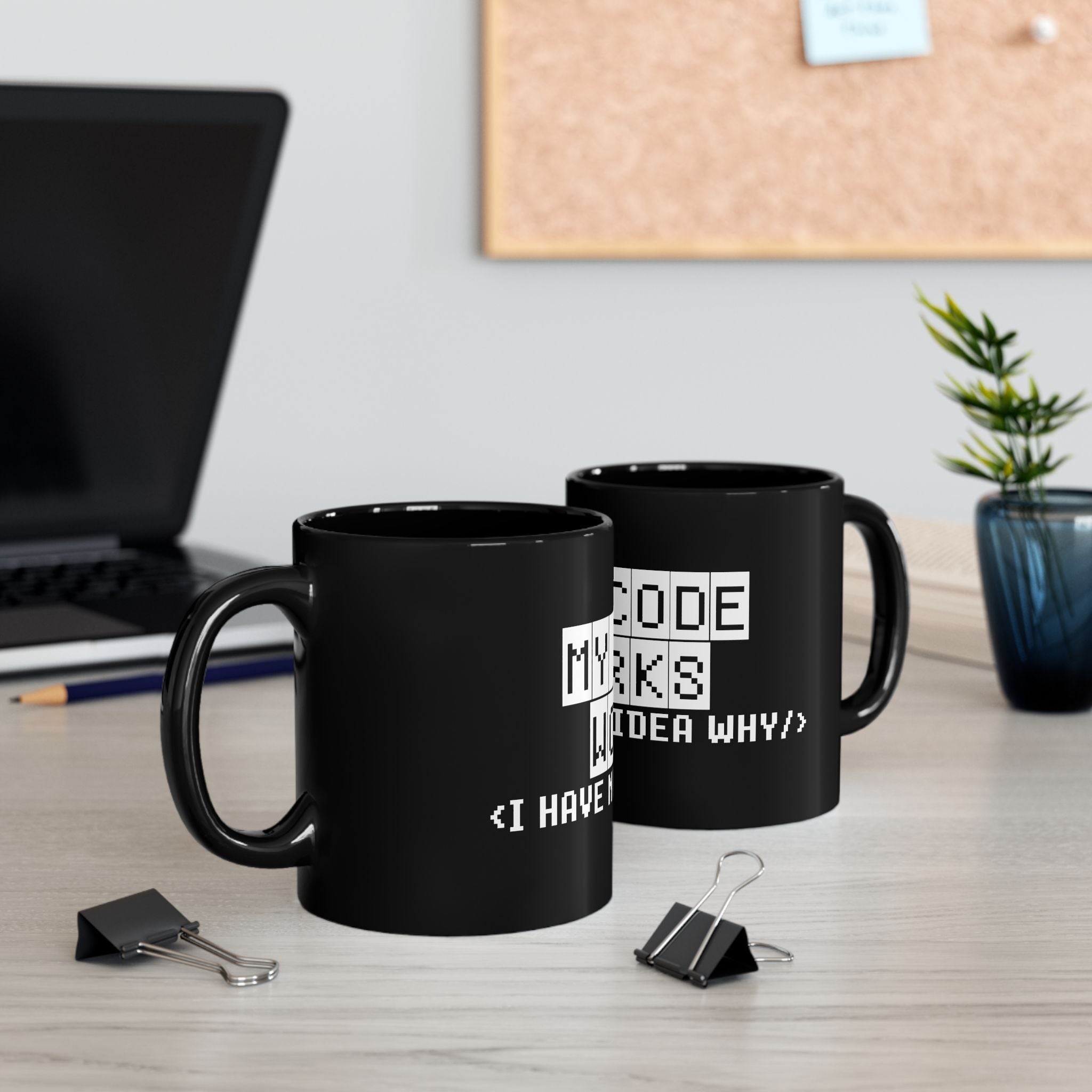 My Code Works - Black Glossy Mug