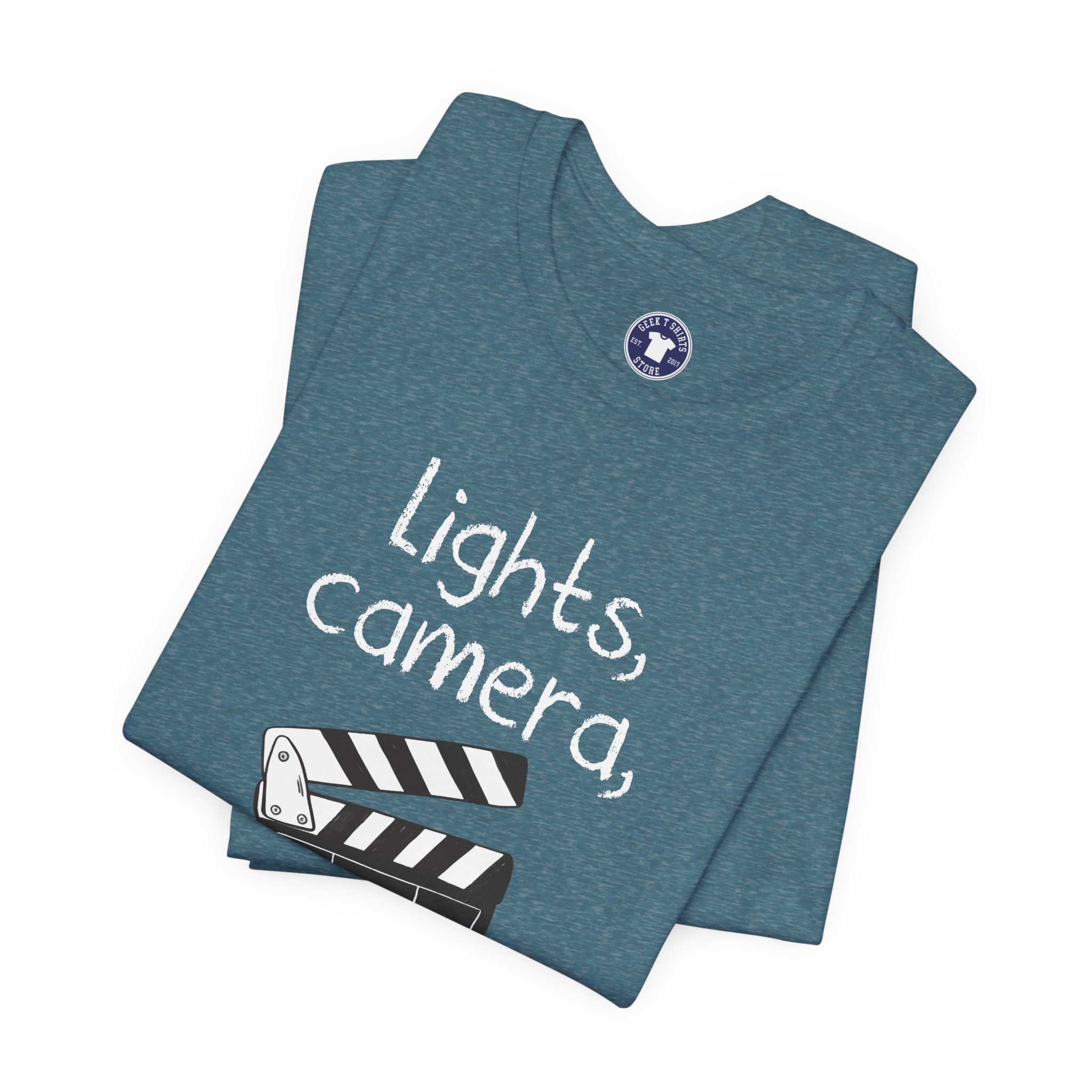 Lights Camera Action - Premium Unisex Crewneck T-Shirt