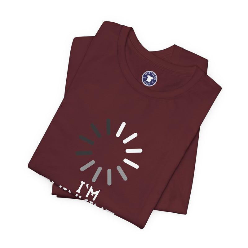 I'm Thinking Loading Wheel - Funny Coder Shirt - Premium Unisex Crewneck T-Shirt