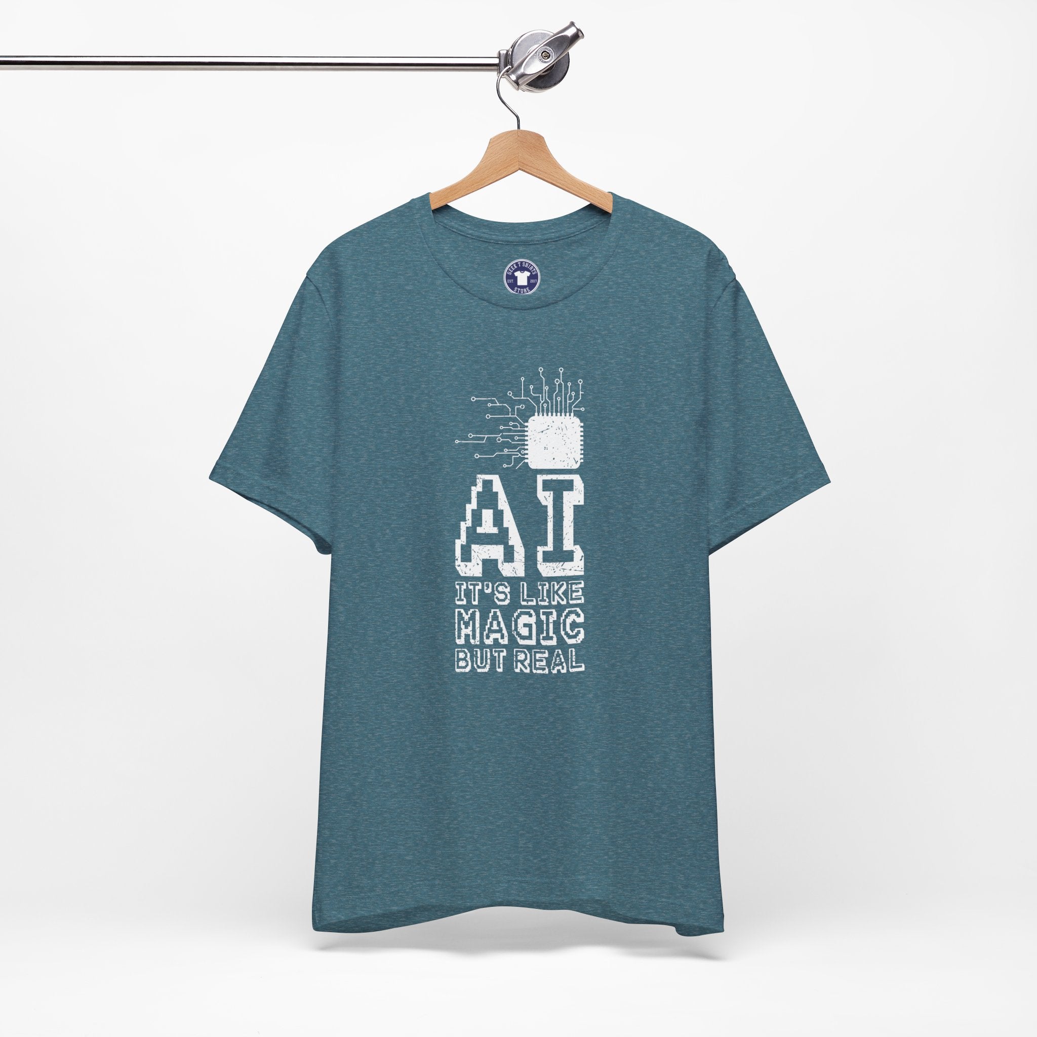 AI Like Magic But Real - Premium Unisex Crewneck T-Shirt
