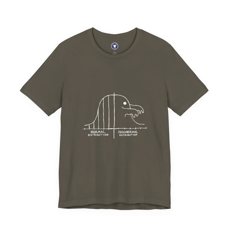 Math Statistics Paranormal Distribution Ghost - Premium Unisex Crewneck T-Shirt