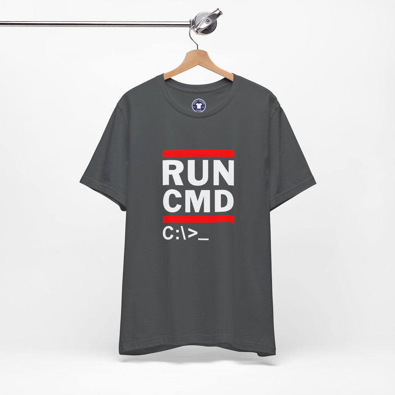 Run CMD C - IT Shirt - Funny Coder Shirt - MS-Dos - Premium Unisex Crewneck T-shirt