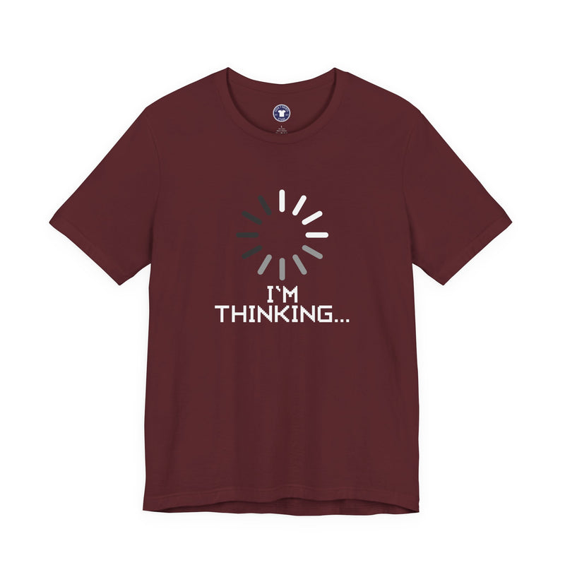 I'm Thinking Loading Wheel - Funny Coder Shirt - Premium Unisex Crewneck T-Shirt