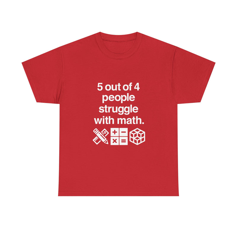 Funny Math Humor T-Shirt, Geek T-Shirt, Nerd Shirt, Math Joke Tee, STEM Gift, Geeky Apparel, Math Struggle Laugh, Puzzle Lover Shirt