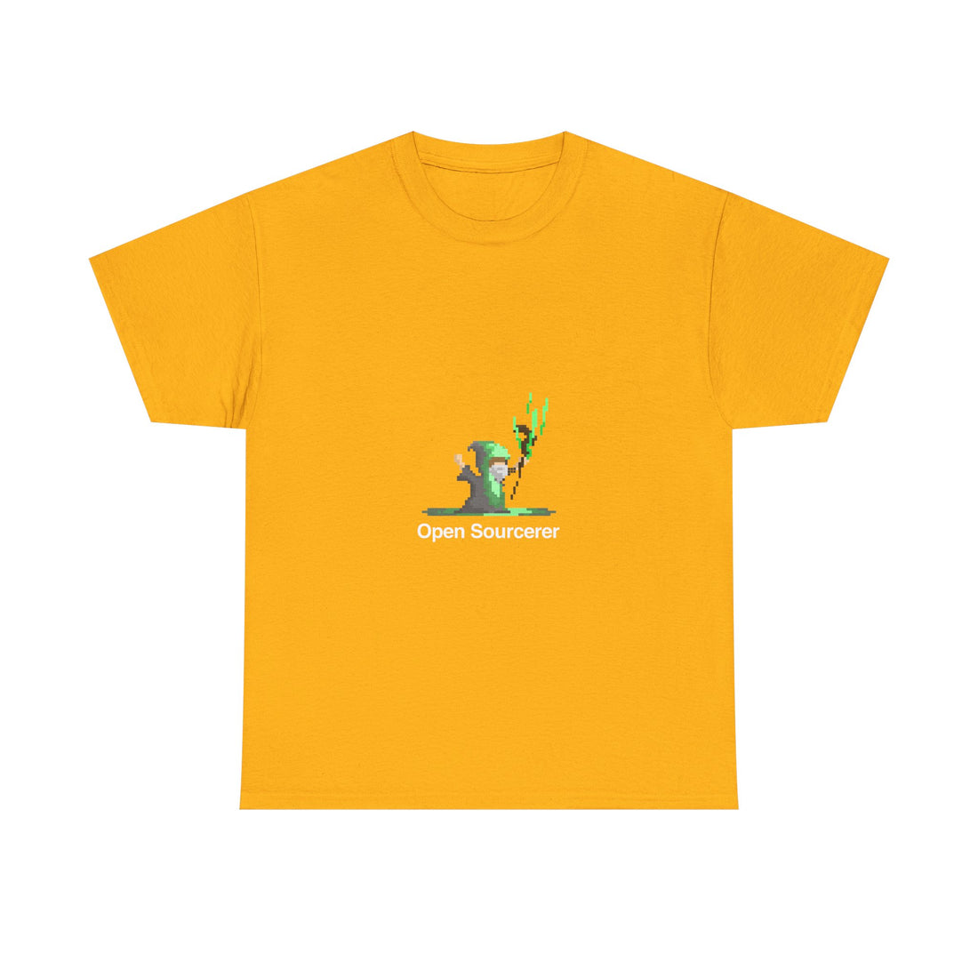 Open Sourcerer Geek T-Shirt, Nerd Shirt, Pixel Art Mage Tee, Retro Gaming Shirt, Programmer Gift, Tech Humor Top, Coding Wizard Tee