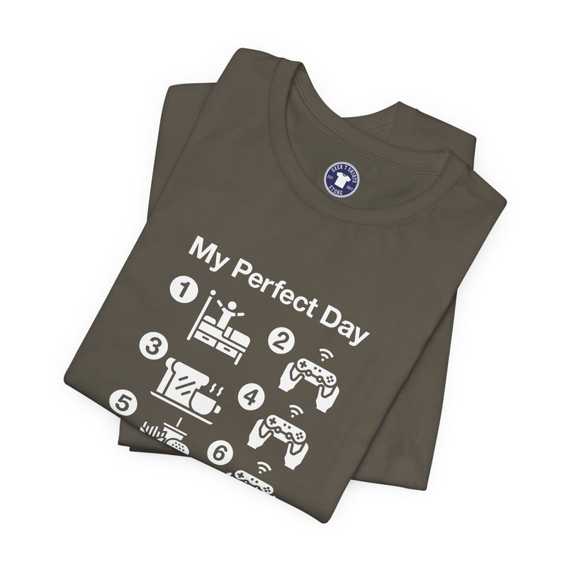 My Perfect Day Gaming - Premium Unisex Crewneck T-Shirt