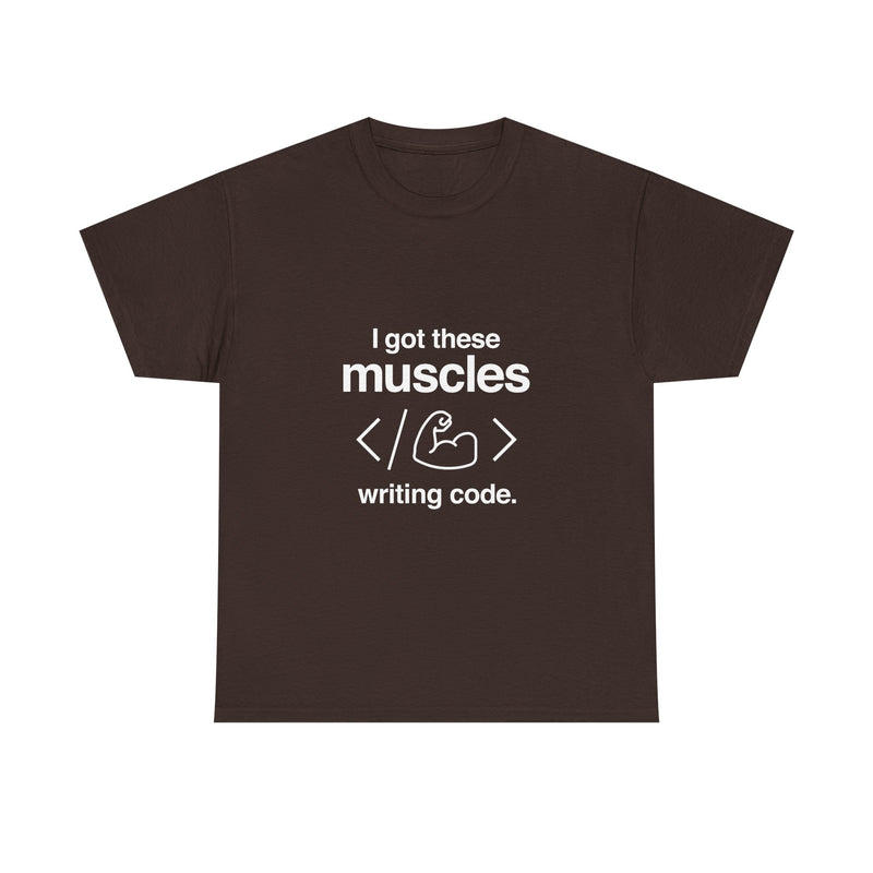 Coding Muscle T-shirt, Programmer Humor Tee, Geek T-Shirt, Nerd Shirt, Tech Gift, Developer Shirt, Funny Coding Apparel, Programmer Present