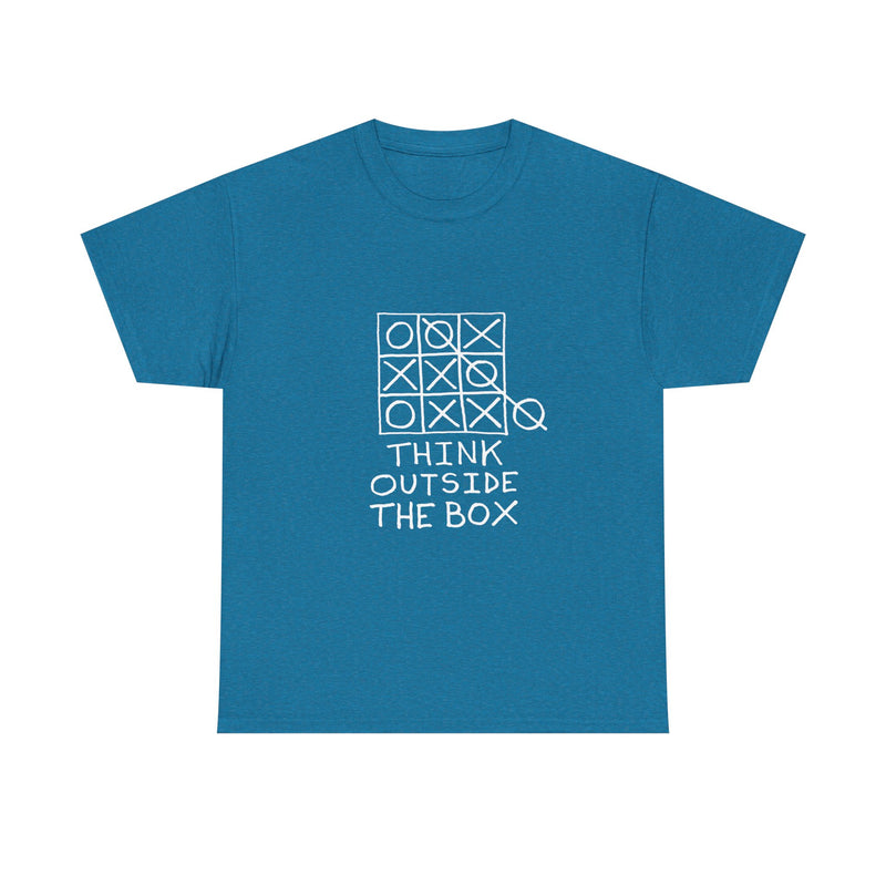 Think Outside the Box T-Shirt, Tic Tac Toe Game Tee, Funny Geek T-Shirt, Nerd Shirt, Puzzle Lover Gift, Casual Humor Top, Strategy Shirt