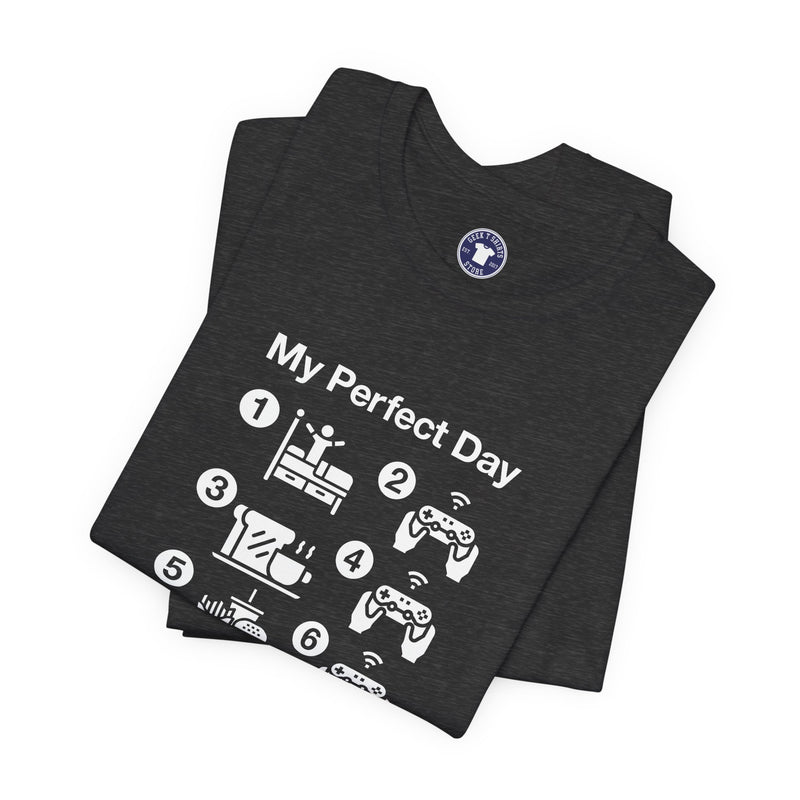 My Perfect Day Gaming - Premium Unisex Crewneck T-Shirt
