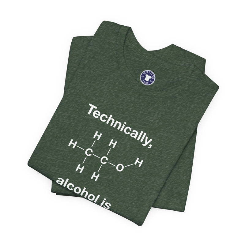 Technically Alcohol Is A Solution - Premium Unisex Crewneck T-Shirt