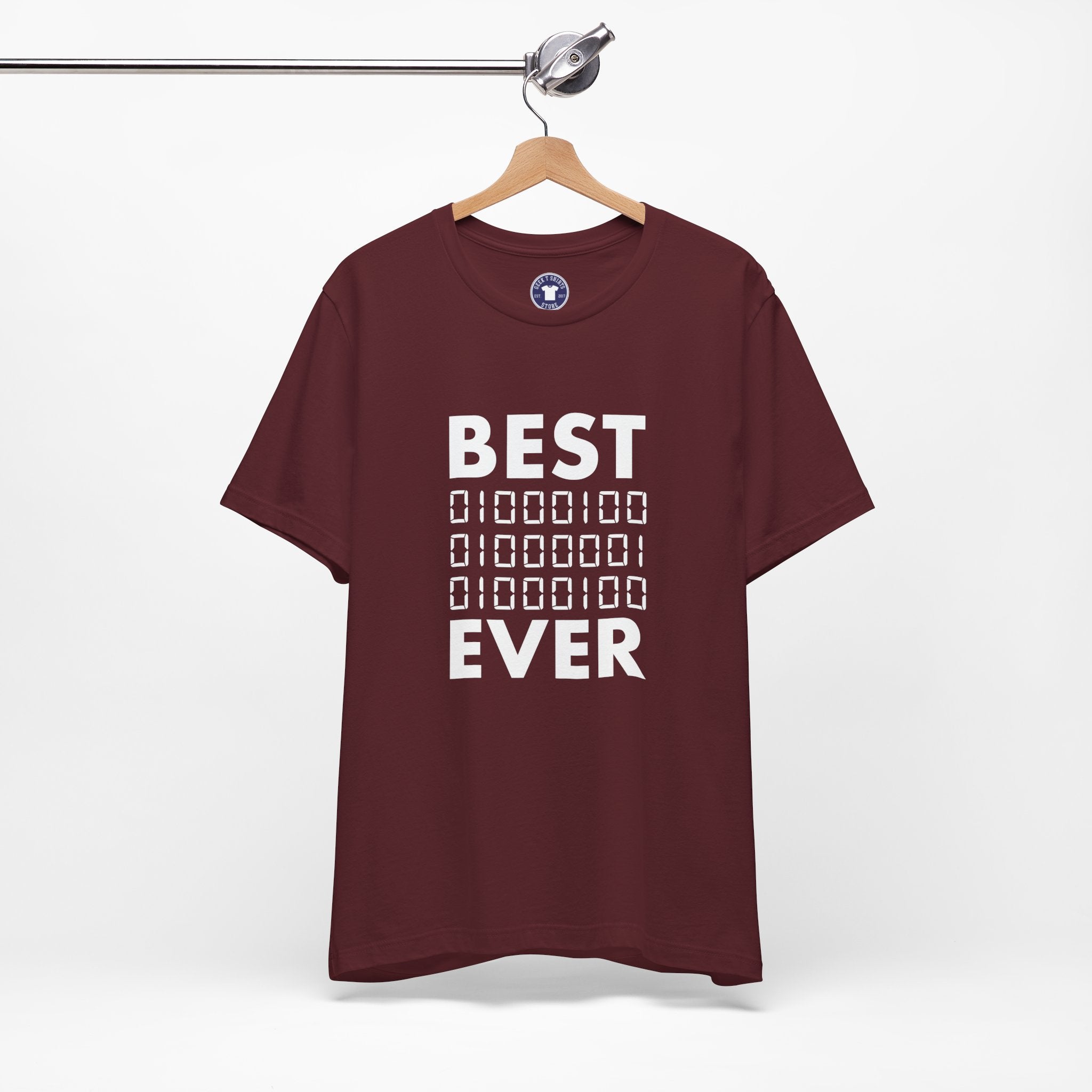 Best Dad Ever In Binary Code - Premium Unisex Crewneck T-Shirt