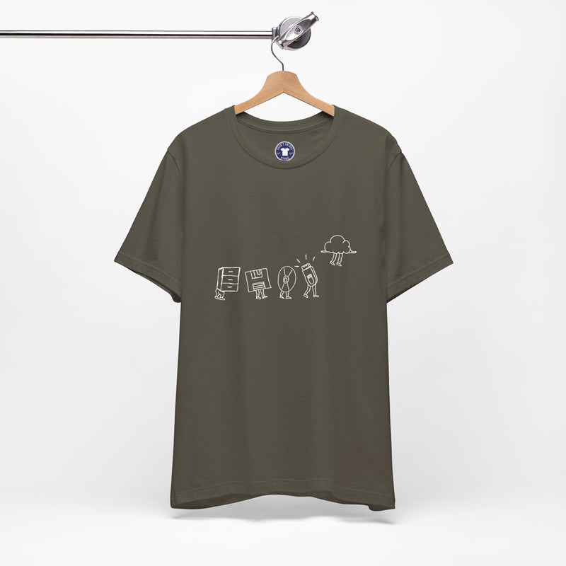 Computer Storage Evolution Cloud - It Coding - Regular Unisex Crewneck T-Shirt