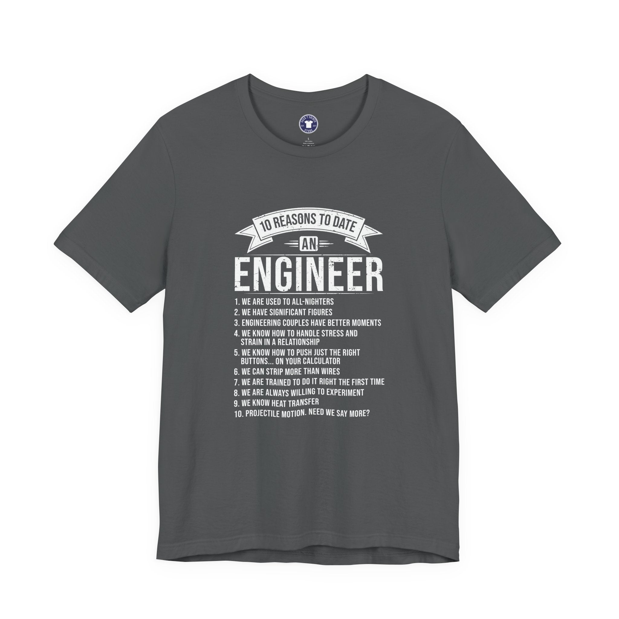 10 Reasons To Date An Engineer Funny Engineering - Premium Unisex Crewneck T-Shirt
