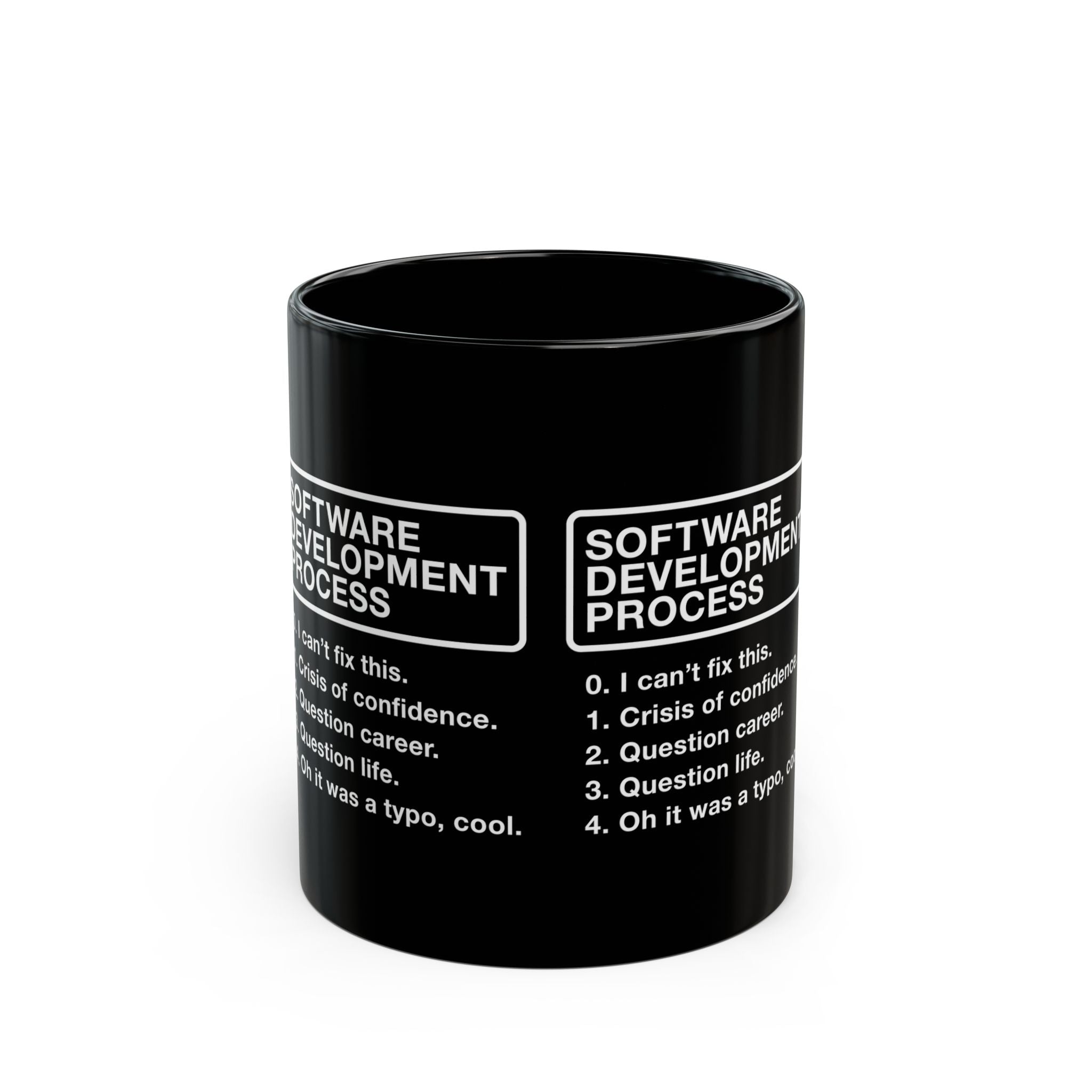Software Development Process - Black Glossy Mug