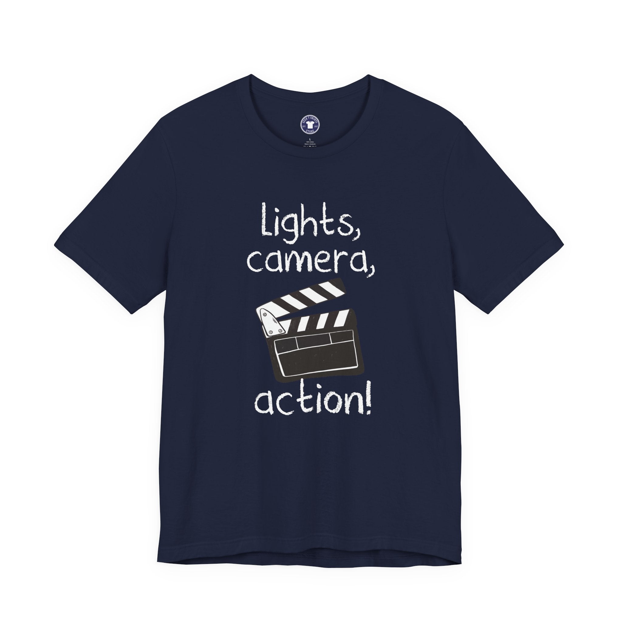 Lights Camera Action - Premium Unisex Crewneck T-Shirt