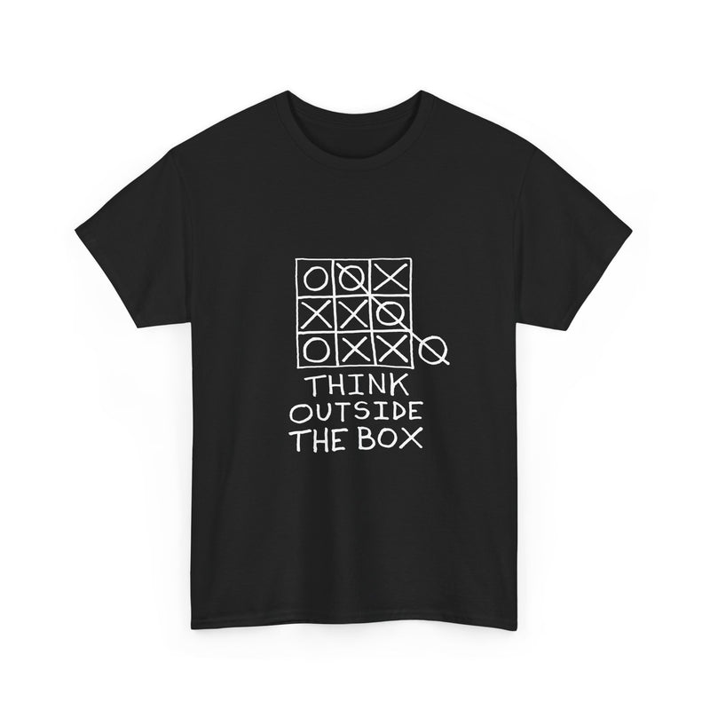 Think Outside the Box T-Shirt, Tic Tac Toe Game Tee, Funny Geek T-Shirt, Nerd Shirt, Puzzle Lover Gift, Casual Humor Top, Strategy Shirt