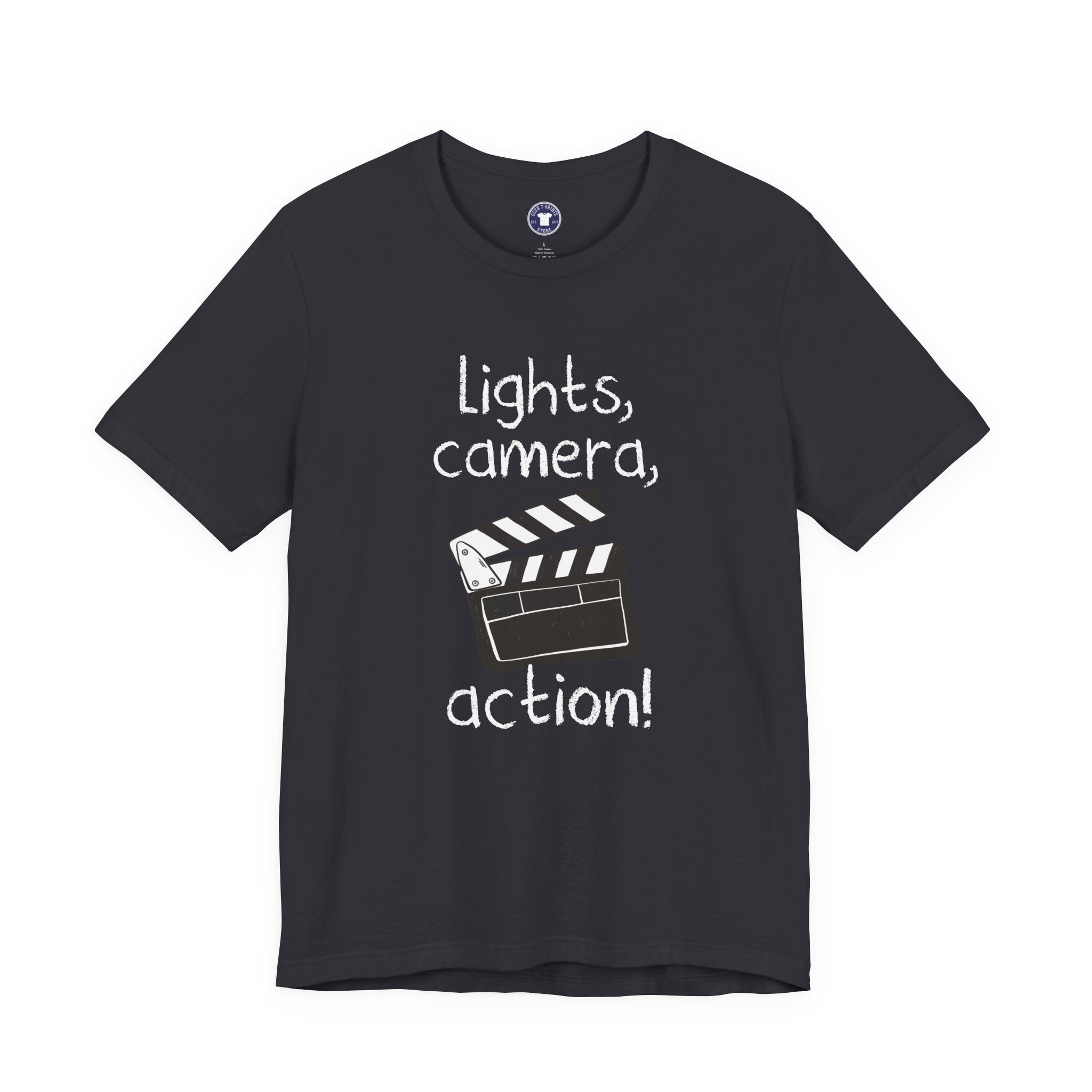 Lights Camera Action - Premium Unisex Crewneck T-Shirt
