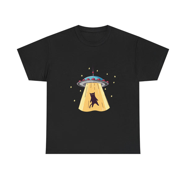 Alien Abduction Cat T-Shirt, UFO Shirt, Space Tee, Sci-Fi Humor Gift, Geek T-Shirt, Nerd Shirt, Funny Cat Art, Outer Space Design Apparel