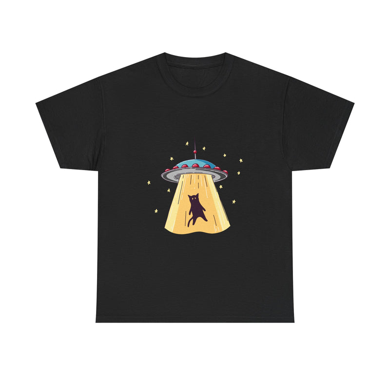 Alien Abduction Cat T-Shirt, UFO Shirt, Space Tee, Sci-Fi Humor Gift, Geek T-Shirt, Nerd Shirt, Funny Cat Art, Outer Space Design Apparel