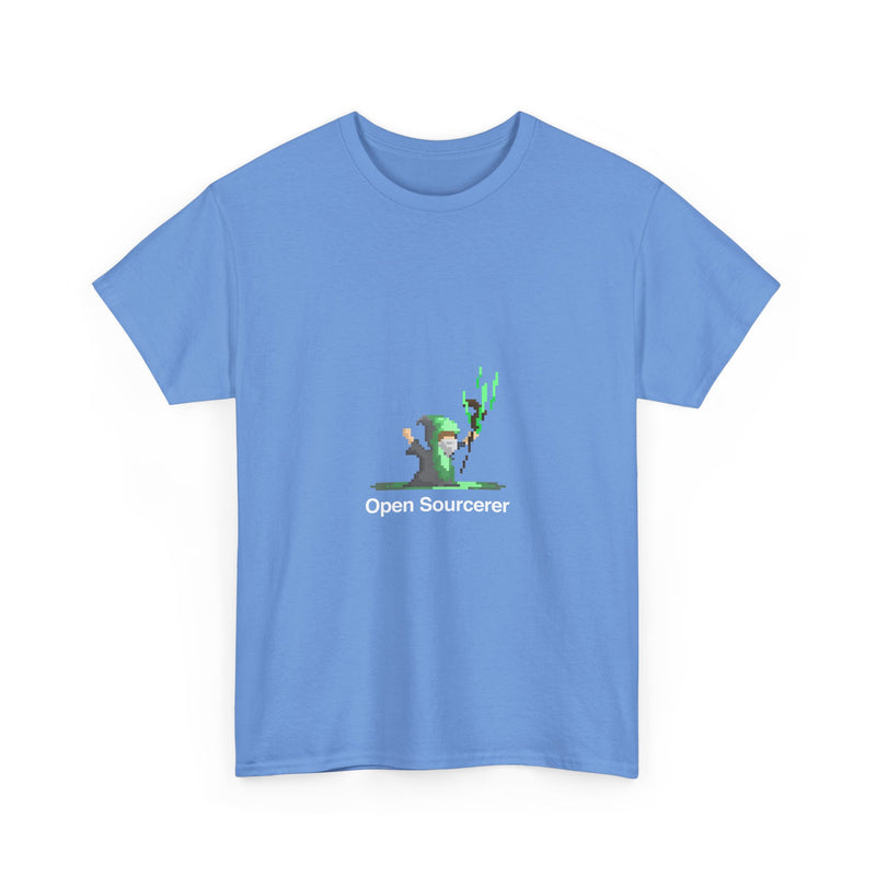 Open Sourcerer Geek T-Shirt, Nerd Shirt, Pixel Art Mage Tee, Retro Gaming Shirt, Programmer Gift, Tech Humor Top, Coding Wizard Tee