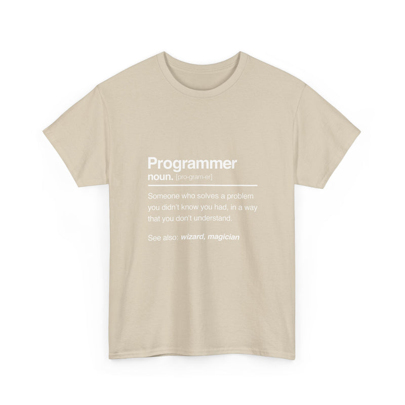 Programmer Definition T-shirt, Geek T-Shirt, Nerd Shirt, Coding Humor Tee, IT Gift, Tech Lover Apparel, Funny Programmer Shirt