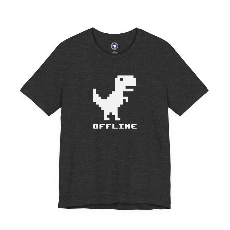 Offline - Pixelated Dinosaur Error Message - Premium Unisex Crewneck T-Shirt