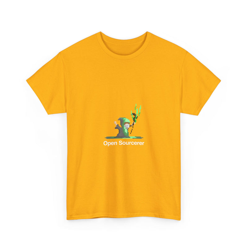 Open Sourcerer Geek T-Shirt, Nerd Shirt, Pixel Art Mage Tee, Retro Gaming Shirt, Programmer Gift, Tech Humor Top, Coding Wizard Tee