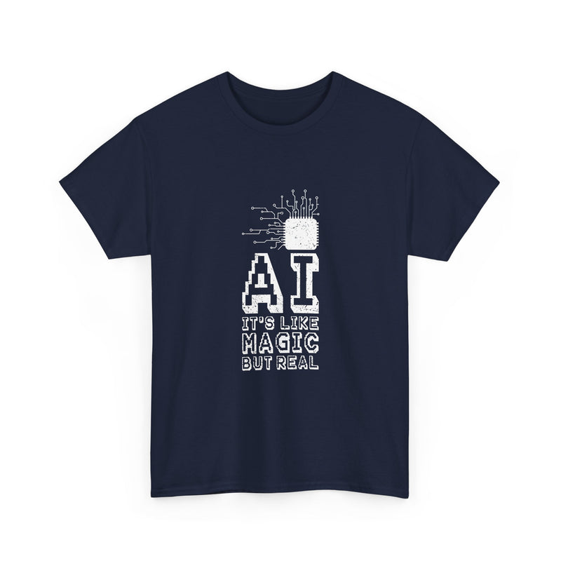 AI Magic T-Shirt, Circuit Tech Tee, Geek T-Shirt, Nerd Shirt, Futuristic Design, Innovation Gift, Science Apparel, Tech Humor Shirt