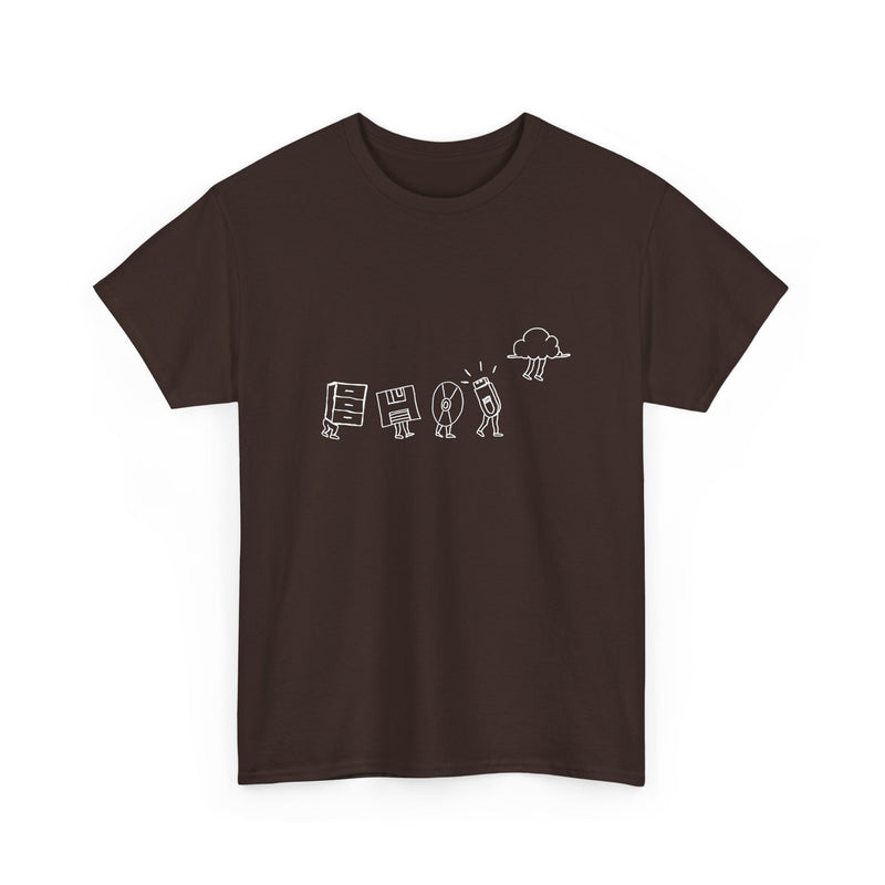 Computer Storage Evolution Cloud - It Coding - Regular Unisex Crewneck T-Shirt