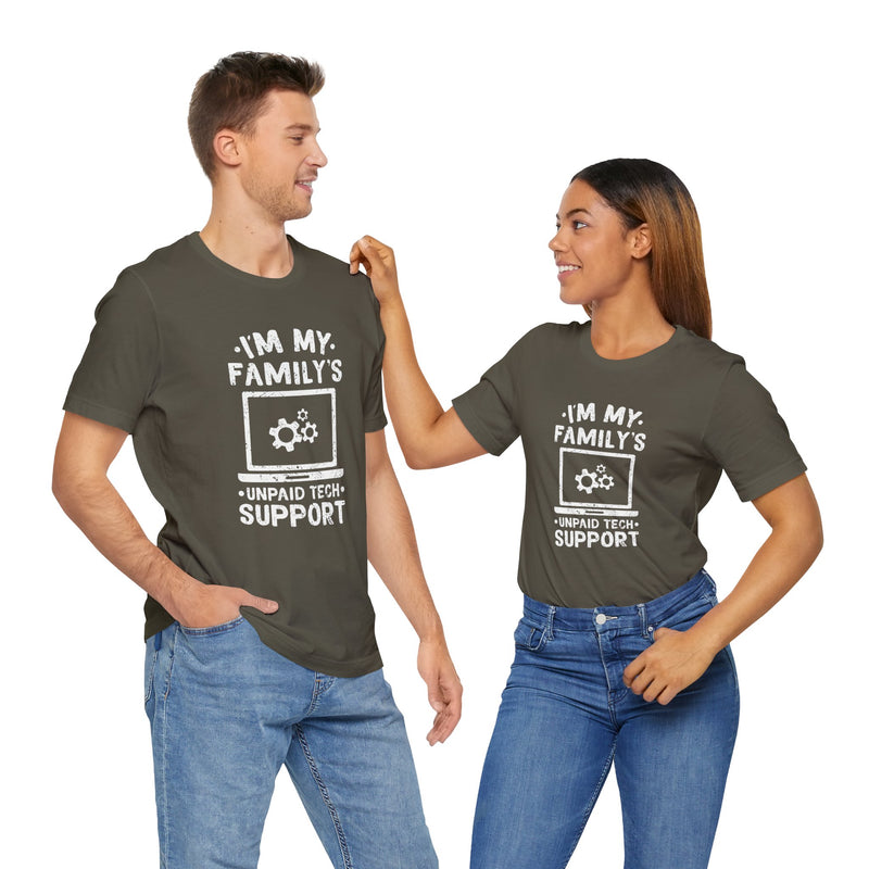 I'm My Family's Unpaid Tech Support - Premium Unisex Crewneck T-Shirt