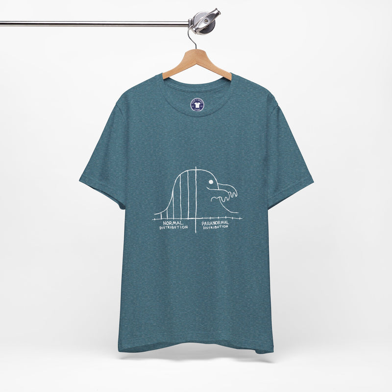 Math Statistics Paranormal Distribution Ghost - Premium Unisex Crewneck T-Shirt