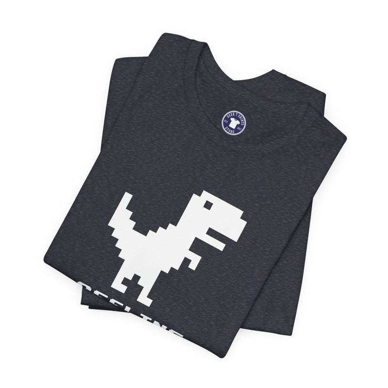 Offline - Pixelated Dinosaur Error Message - Premium Unisex Crewneck T-Shirt