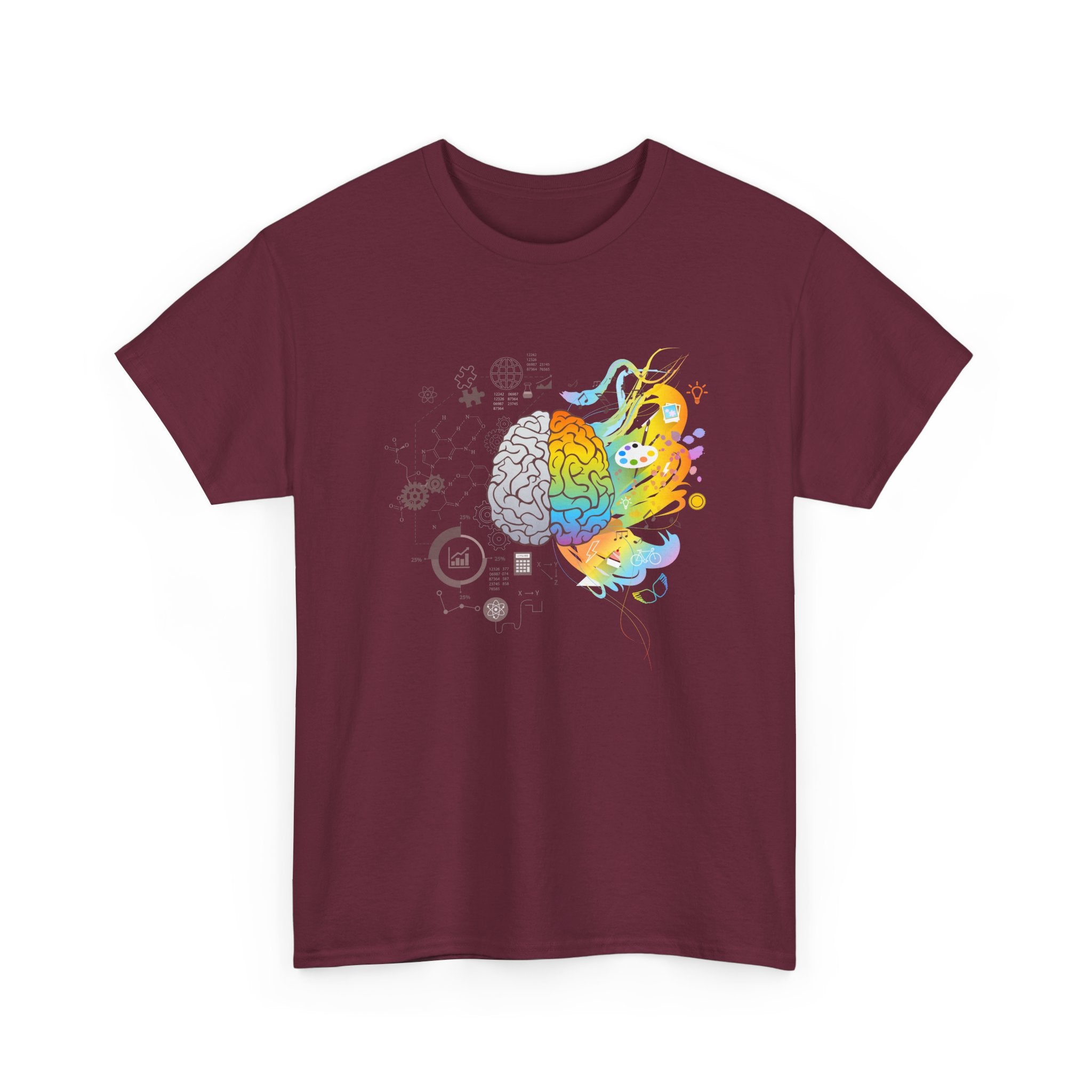 Creative Scientific Brain Illustration - Neuroscience Science Shirt - Regular Unisex Crewneck T-Shirt