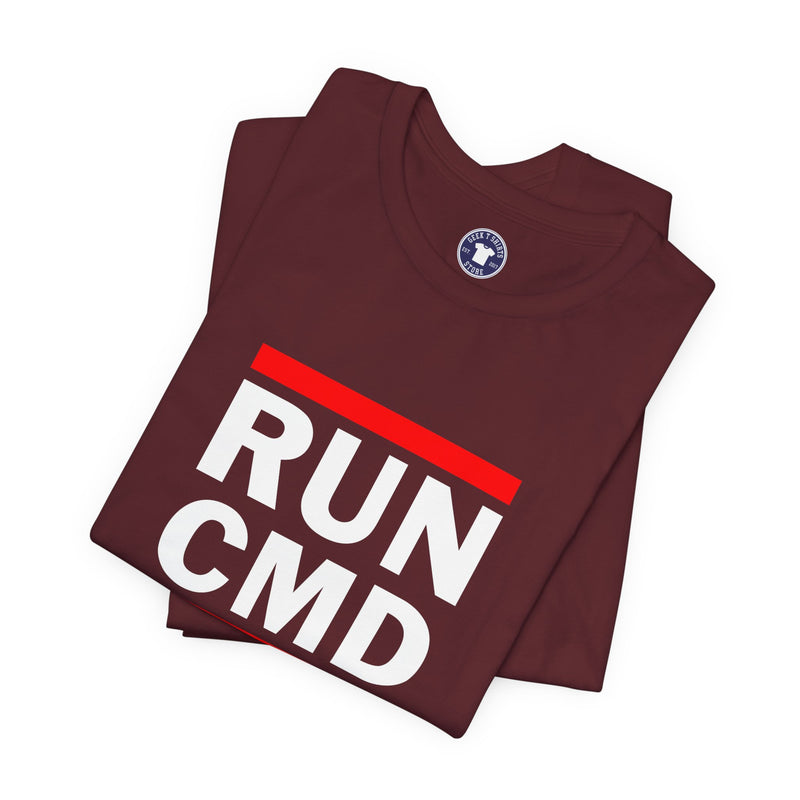 Run CMD C - IT Shirt - Funny Coder Shirt - MS-Dos - Premium Unisex Crewneck T-shirt