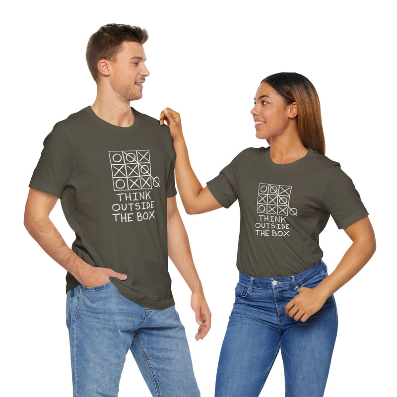 Think Outside The Box - Premium Unisex Crewneck T-Shirt
