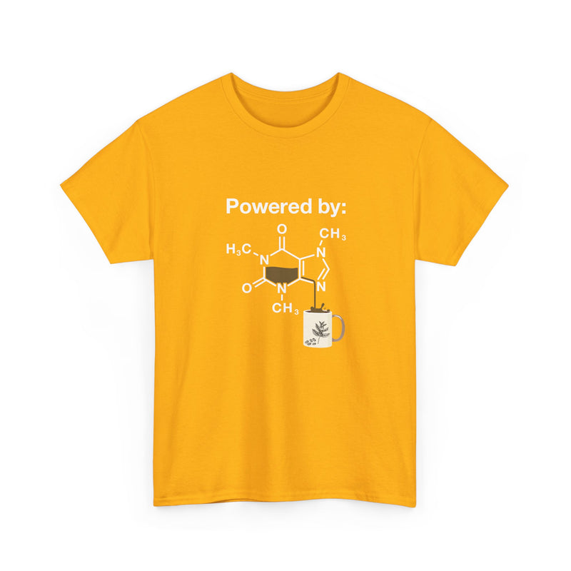 Powered By Caffeine Chemistry T-Shirt - Science Shirt - Regular Unisex Crewneck T-Shirt