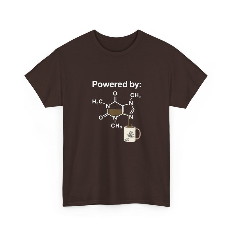 Powered By Caffeine Chemistry T-Shirt - Science Shirt - Regular Unisex Crewneck T-Shirt