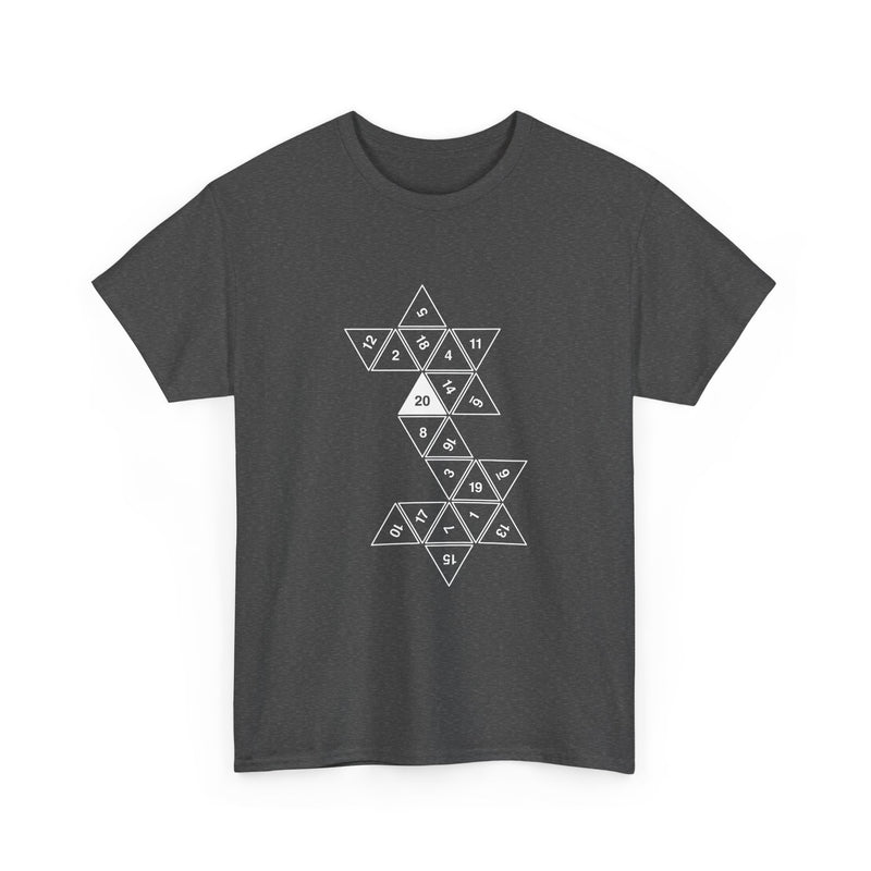 Geometric Dice Pattern T-Shirt, RPG Dice Art Tee, Tabletop Gaming Shirt, Geek T-Shirt, Nerd Shirt, Math Lover Gift, Strategy Game Apparel