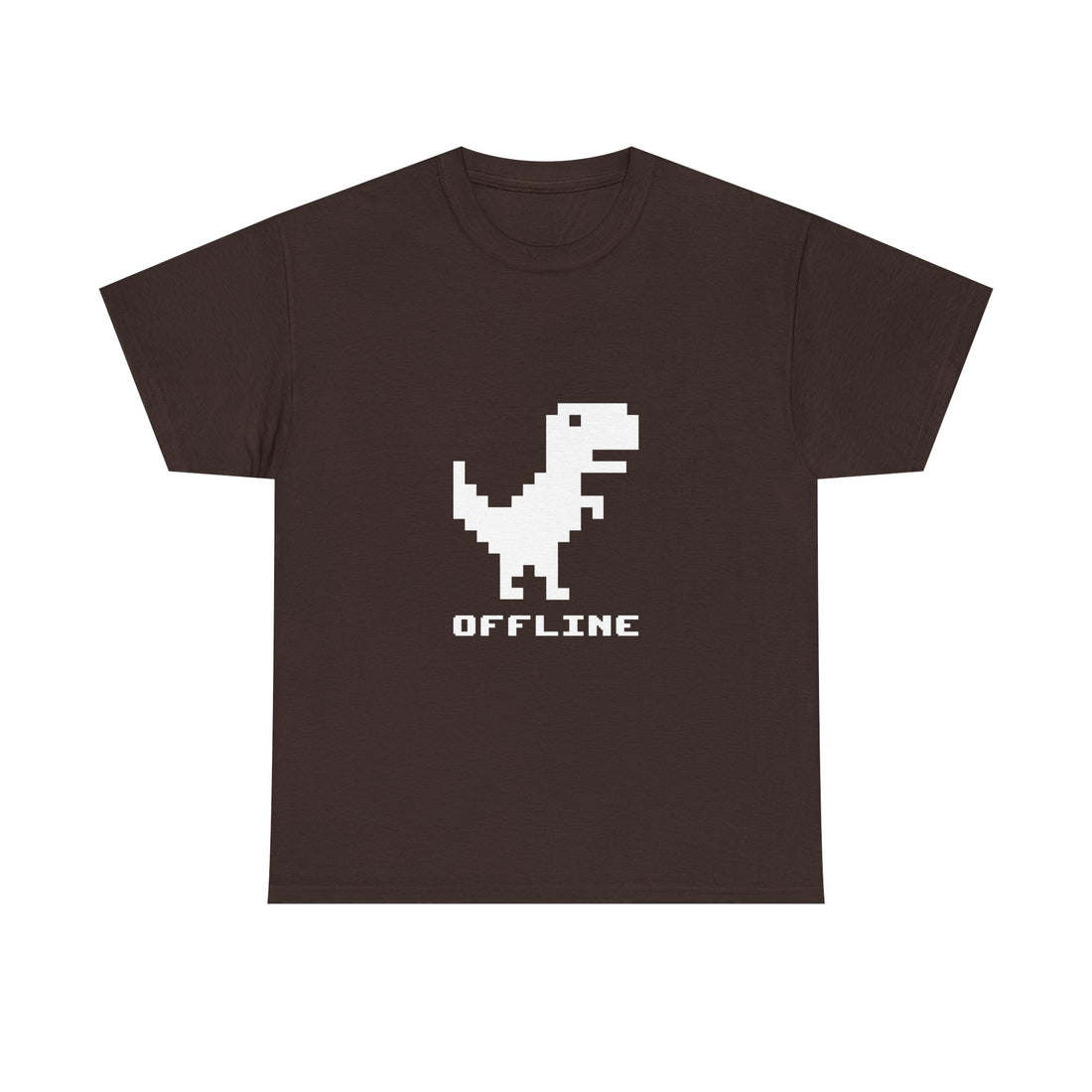 Pixel Dinosaur T-Shirt, Offline Retro Dino Tee, 8-Bit Style Geek T-Shirt, Nerd Shirt, Vintage Gaming Shirt, Fun Tech Gift Apparel
