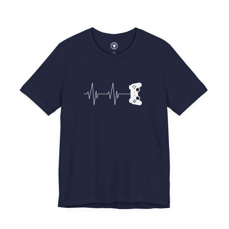 Gamer Heartbeat - Video Gaming Addict Shirt - Premium Unisex Crewneck T-Shirt