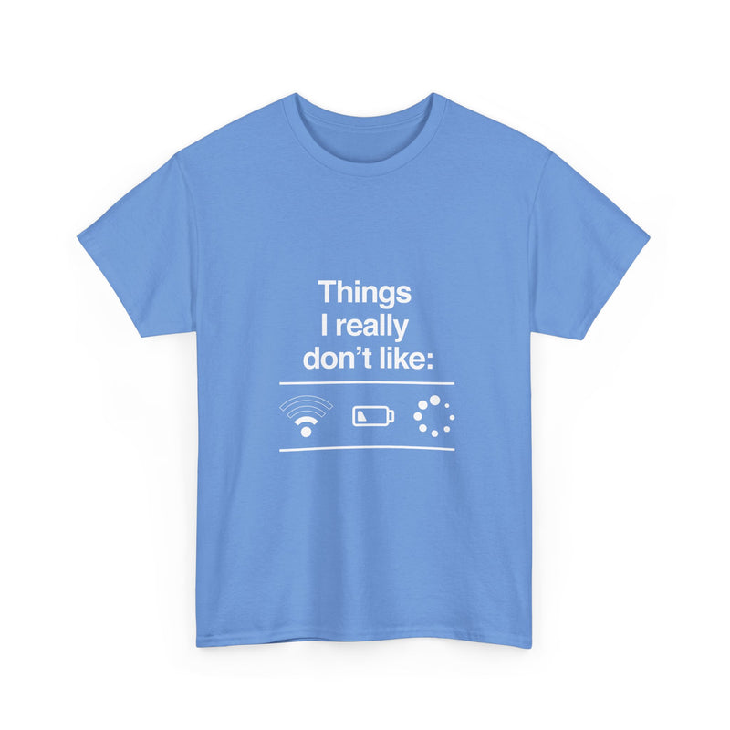 Funny Geek T-Shirt, Nerd Shirt, Tech Humor Tee, WiFi Battery Loading Joke Top, Geek Gift Present, Internet Meme Shirt, Sarcastic Humor Tee