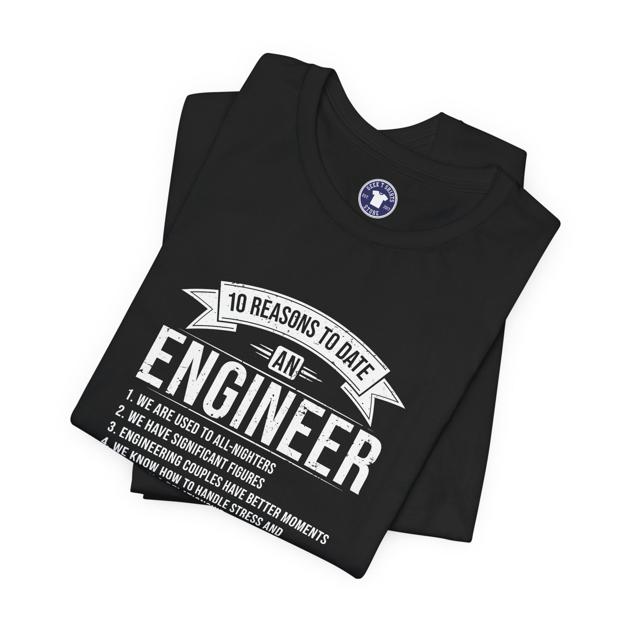 10 Reasons To Date An Engineer Funny Engineering - Premium Unisex Crewneck T-Shirt