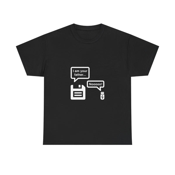 Retro Floppy Disk and USB Humor T-Shirt, Geek T-Shirt, Nerd Shirt, Tech Joke Tee, IT Gift, Programmer Humor Shirt, Digital Nostalgia Top