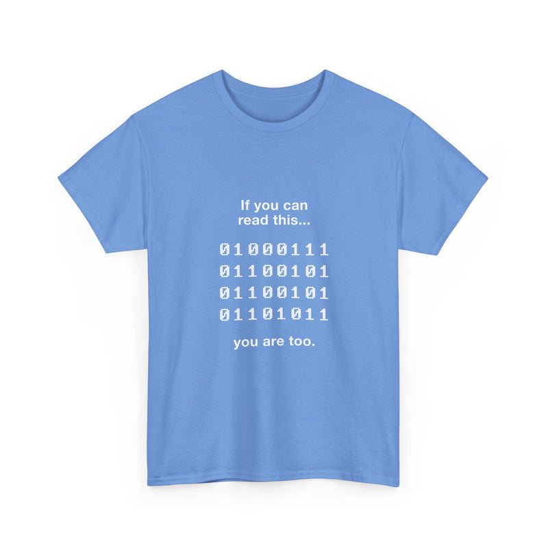 Geek T-Shirt, Nerd Shirt, Binary Code Tee, Programmer Gift, Coding Humor Shirt, Tech Enthusiast Apparel, Funny Computer Tee