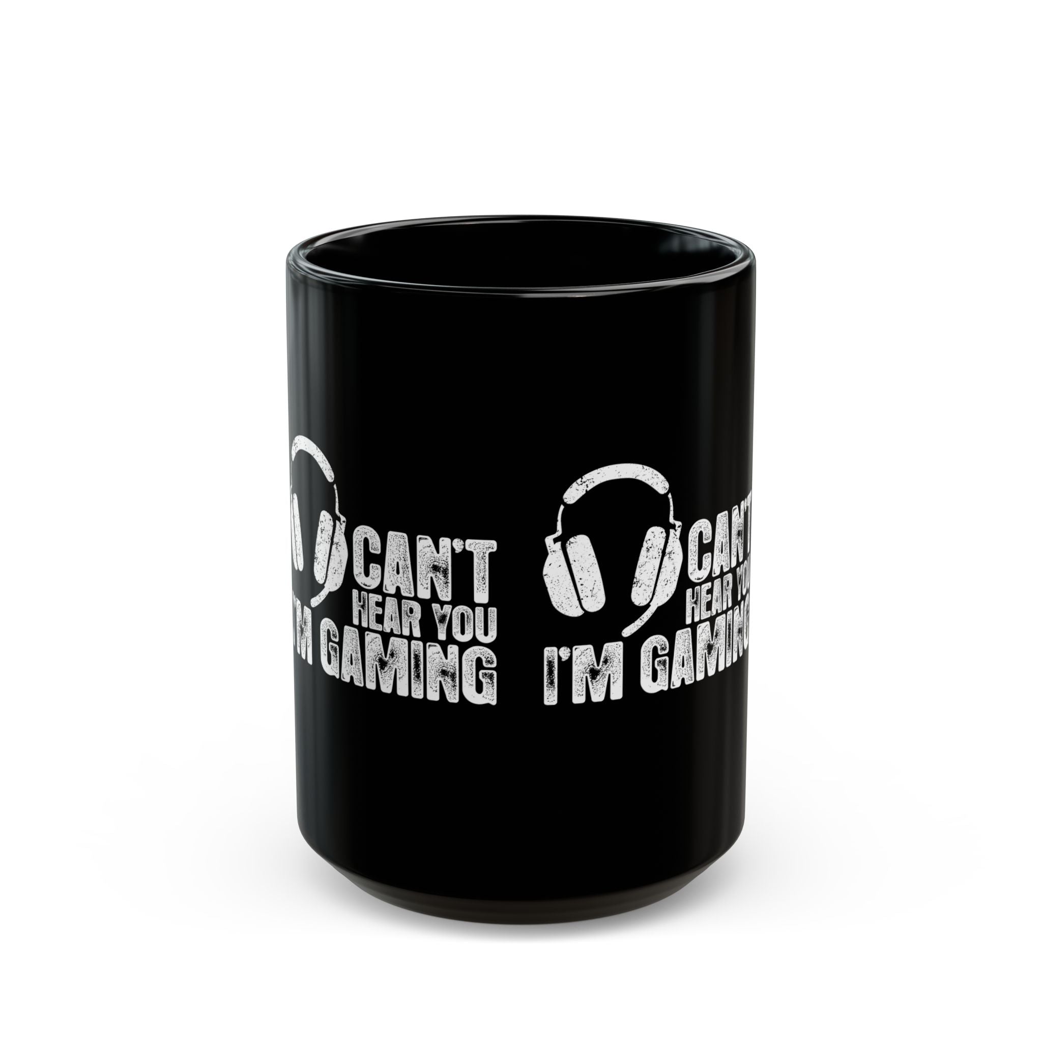Can't Hear You I'm Gaming - Black Glossy Mug