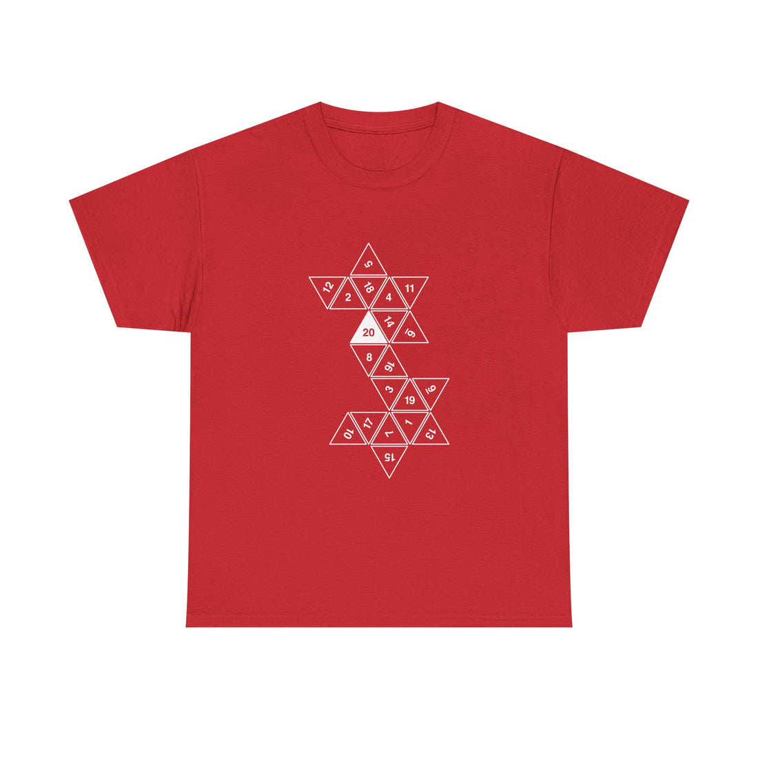 Geometric Dice Pattern T-Shirt, RPG Dice Art Tee, Tabletop Gaming Shirt, Geek T-Shirt, Nerd Shirt, Math Lover Gift, Strategy Game Apparel