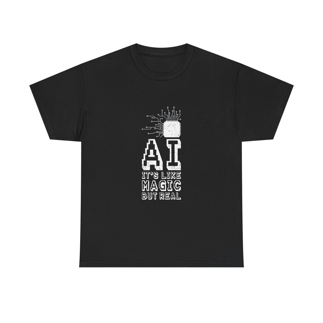 AI Magic T-Shirt, Circuit Tech Tee, Geek T-Shirt, Nerd Shirt, Futuristic Design, Innovation Gift, Science Apparel, Tech Humor Shirt