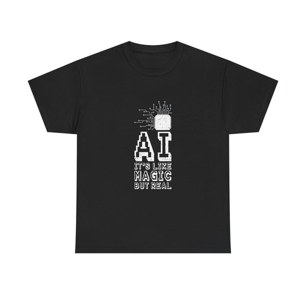 AI Magic T-Shirt, Circuit Tech Tee, Geek T-Shirt, Nerd Shirt, Futuristic Design, Innovation Gift, Science Apparel, Tech Humor Shirt