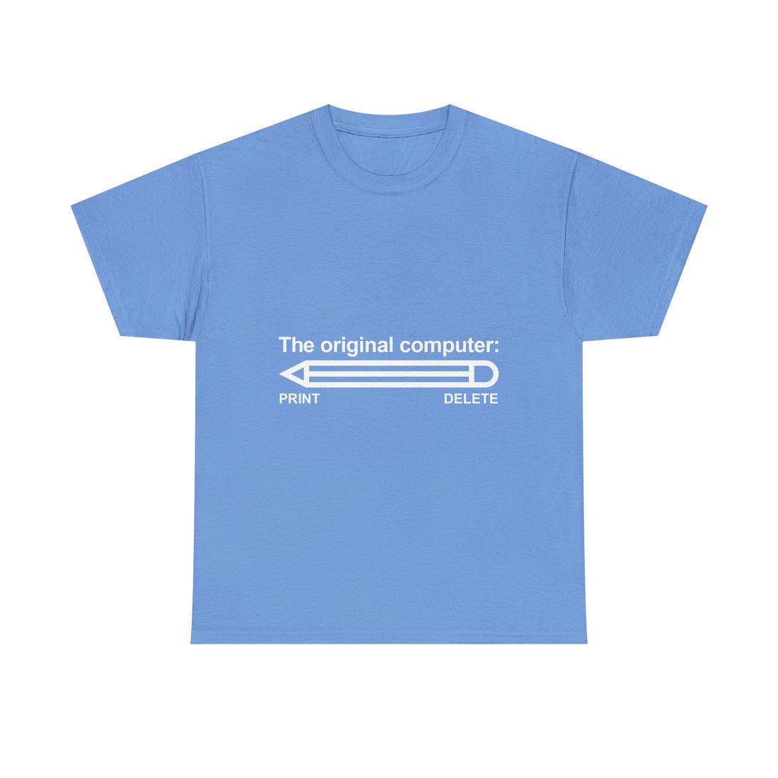 The Original Computer T-Shirt, Pencil Humor Tee, Funny Graphic Gift, Creative Writing Shirt, Retro Art Apparel, Stationery Lover Present, Ed