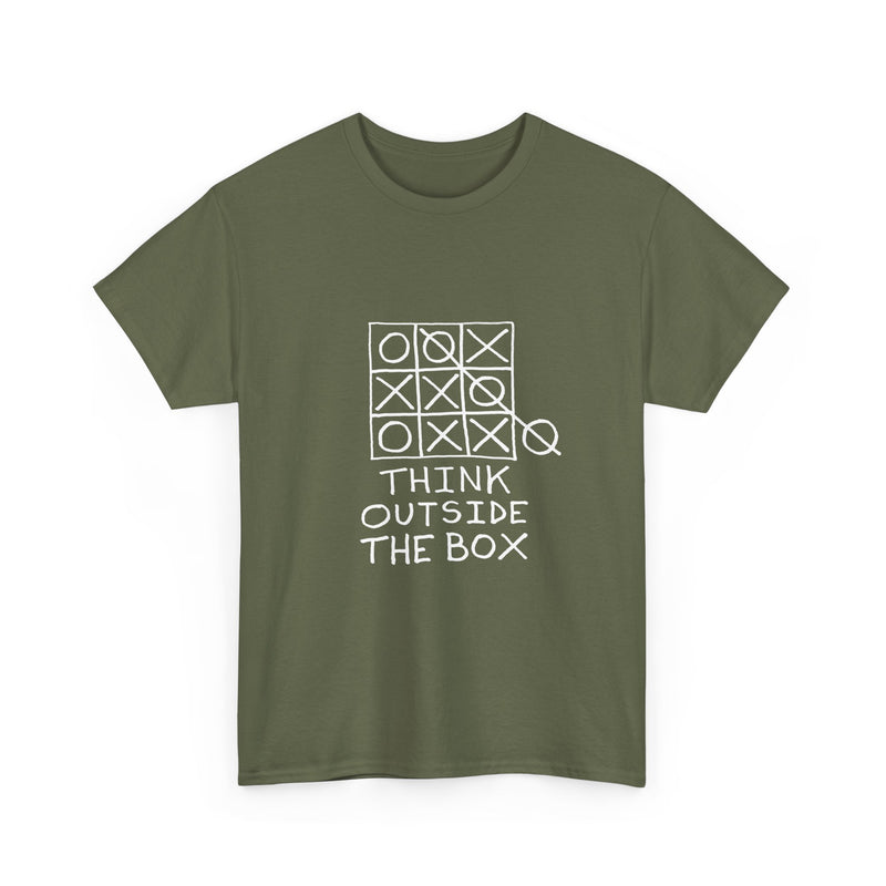 Think Outside the Box T-Shirt, Tic Tac Toe Game Tee, Funny Geek T-Shirt, Nerd Shirt, Puzzle Lover Gift, Casual Humor Top, Strategy Shirt